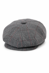 Miesten tweed-ruutukuvioinen Peaky Blinders -lippis