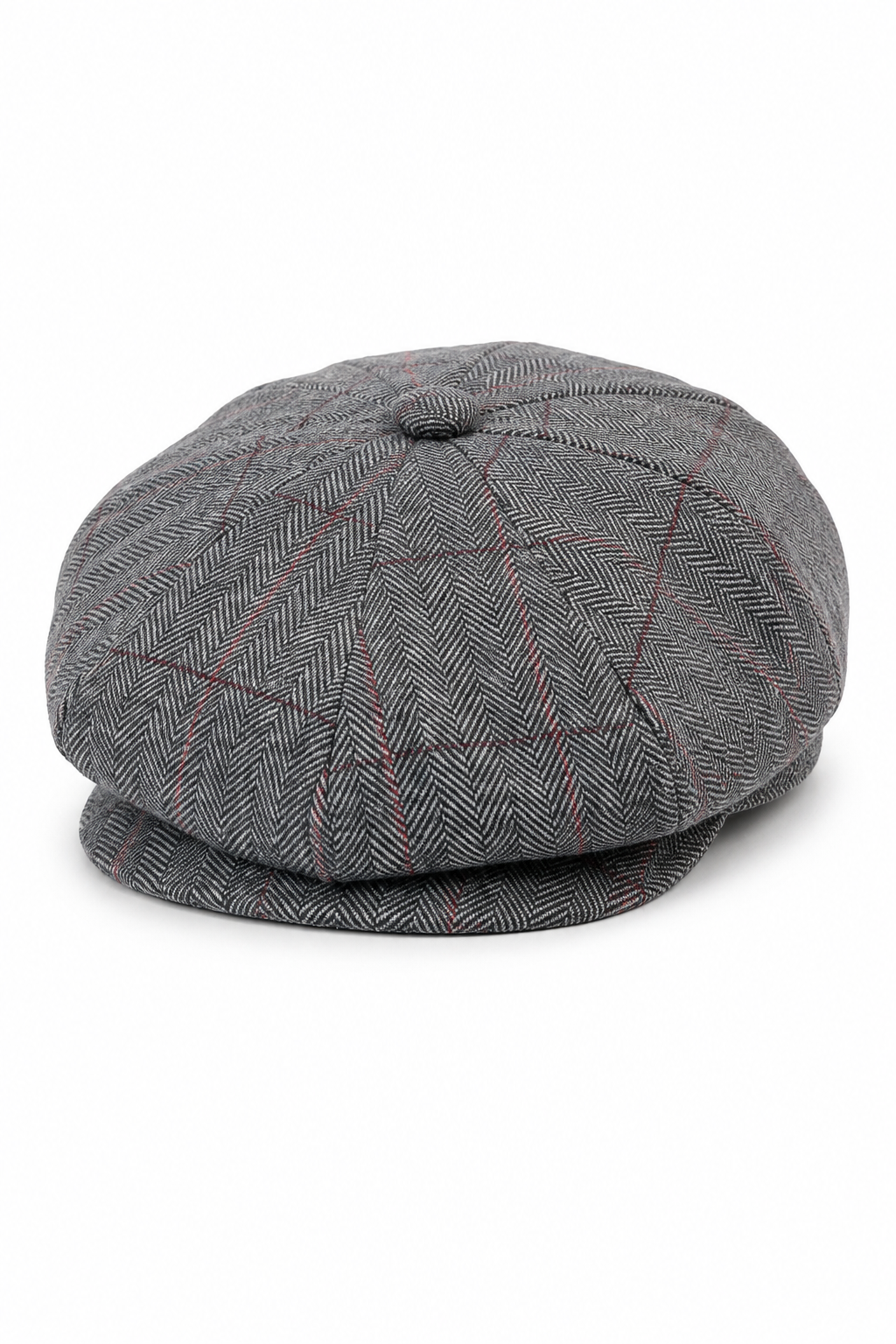 Miesten tweed-ruutukuvioinen Peaky Blinders -lippis