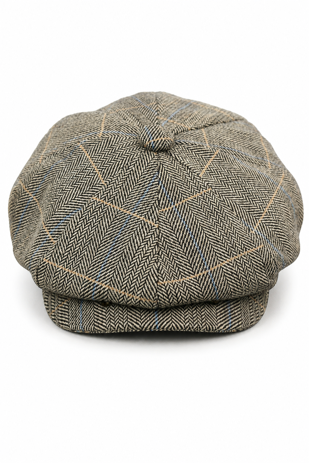 Miesten tweed-ruutukuvioinen Peaky Blinders -lippis