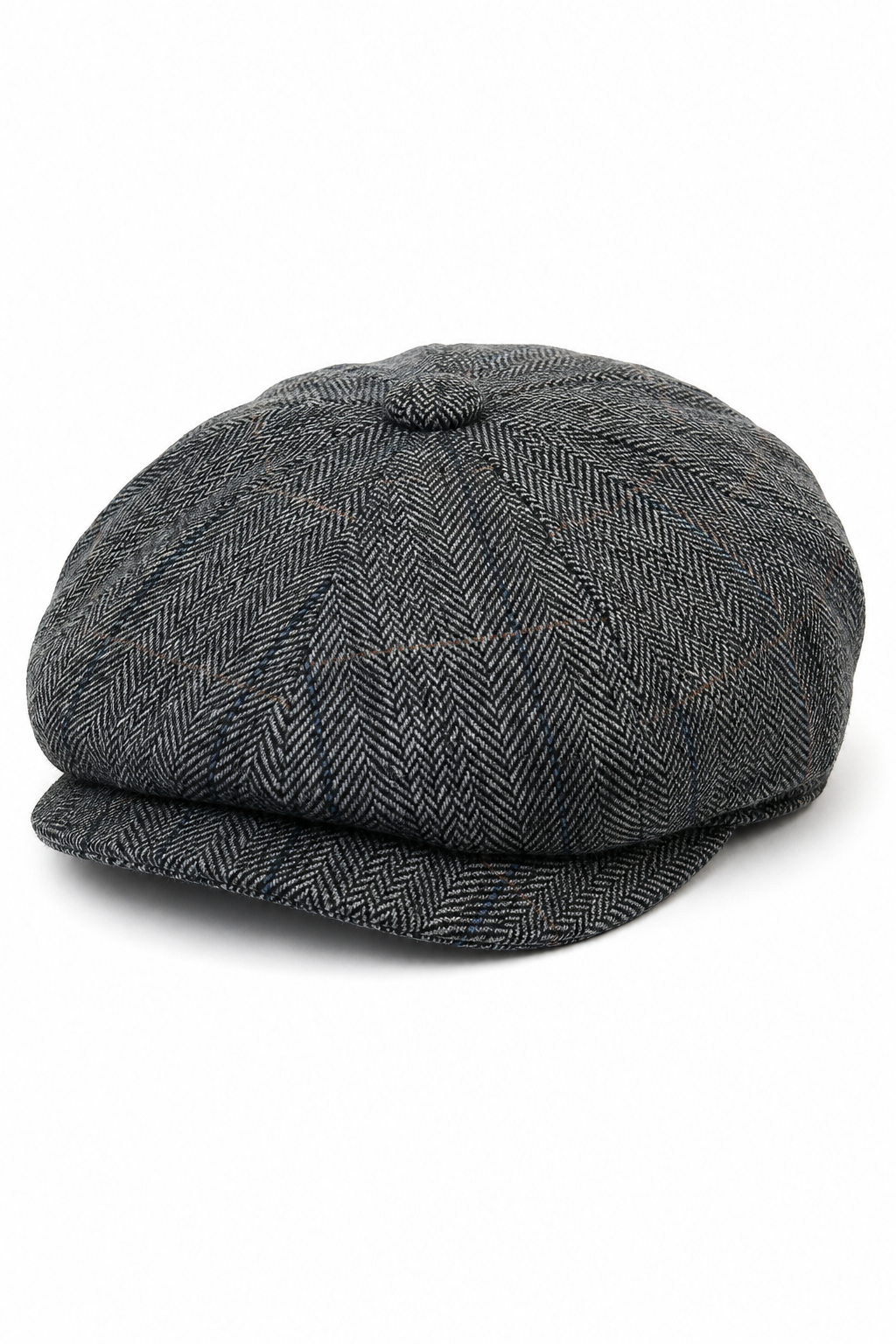 Miesten tweed-ruutukuvioinen Peaky Blinders -lippis