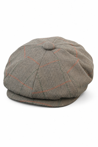 Miesten tweed-ruutukuvioinen Peaky Blinders -lippis