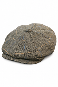Miesten tweed-ruutukuvioinen Peaky Blinders -lippis