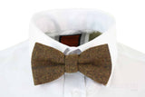 Miesten tweed-kalanruotokuvioinen Marc Darcy -rusetti, vintage retro, ruskea Nelson