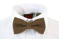 Miesten tweed-kalanruotokuvioinen Marc Darcy -rusetti, vintage retro, ruskea Nelson