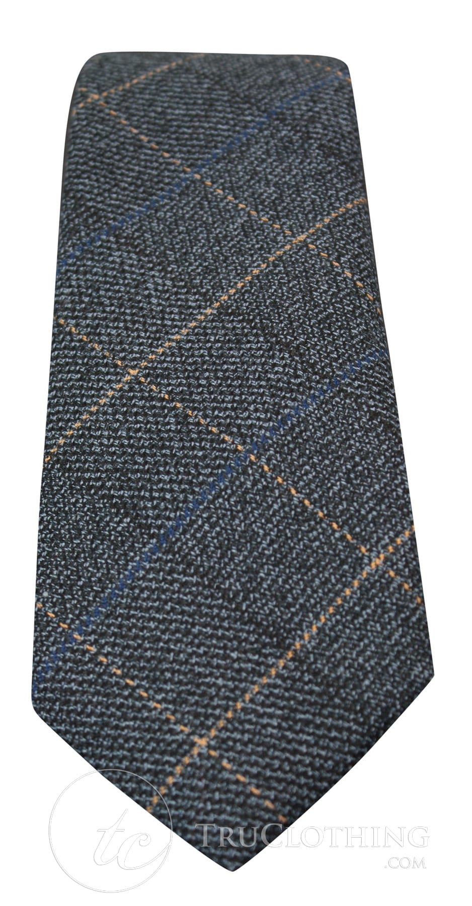 Miesten tweed-solmio kalanruotokuviolla, Marc Darcy -malliston klassiset vintage-retro-solmiot, Scott Blue