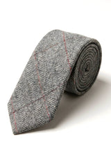 Miesten tweed-kalanruotokuvioiset Marc Darcy -solmiot, klassiset vintage-retro-deon-solmiot