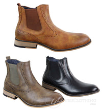 Miesten vintage-nilkkurit brogue-nilkkurit - Cavani Fox