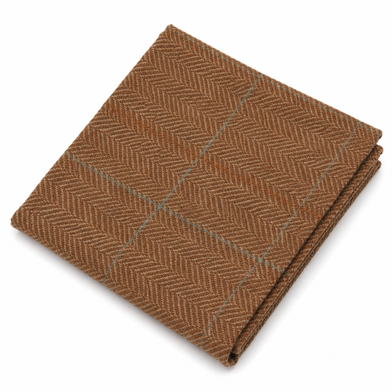 Miesten villasekoitteinen kalanruotokuvioinen ruudullinen tweed-solmio - Tammi