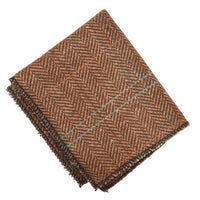 Miesten villasekoitteinen kalanruotokuvioinen ruudullinen tweed-solmio - Tammi