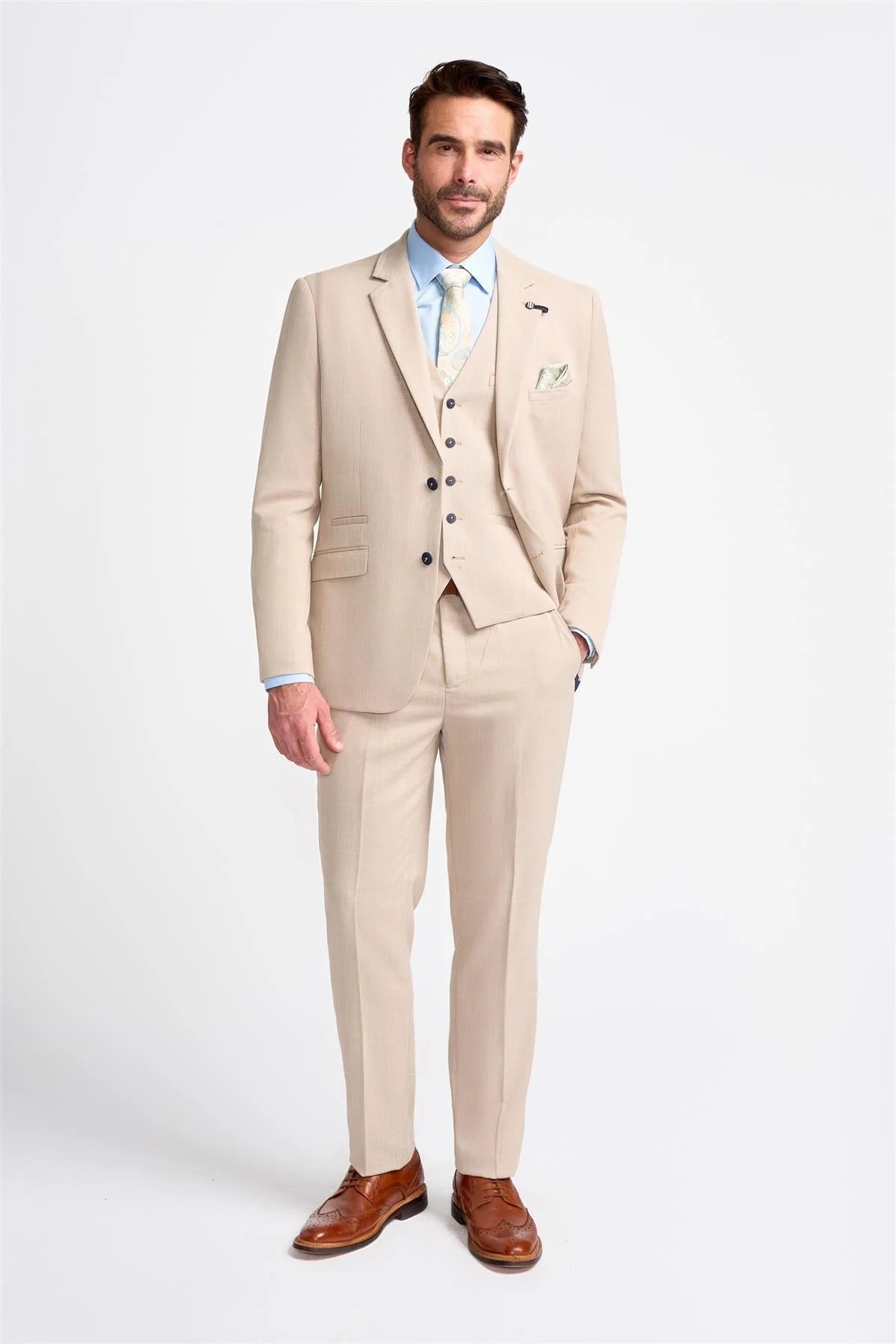 Miami - Miesten beige hääbleiseri