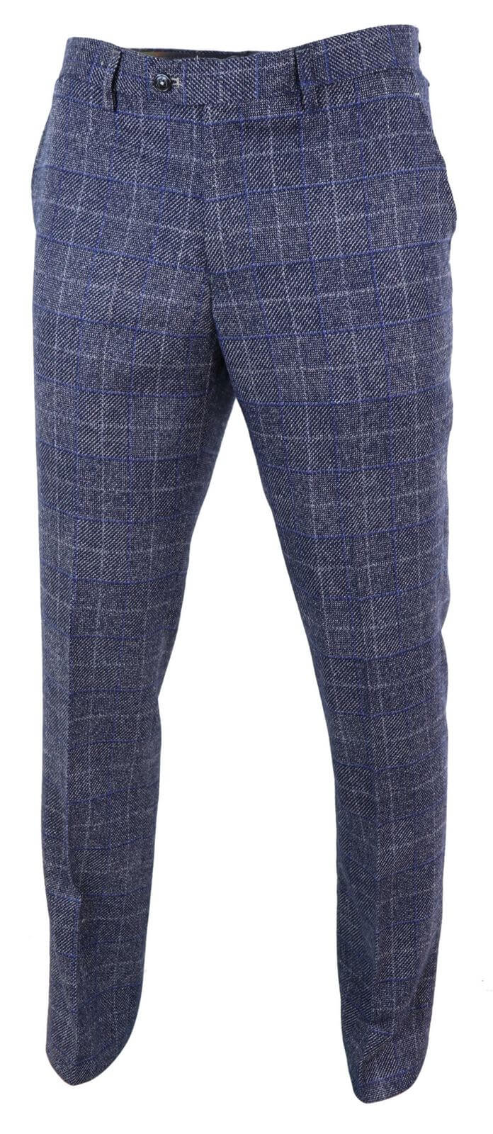 Miesten siniset ruutukuvioiset vintage-housut - Cavani Miles