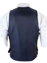 Miesten kalanruotokuvioinen tweed-liivi vintage-ruudulla, samettireunuksella, sini-ruskea-harmaa