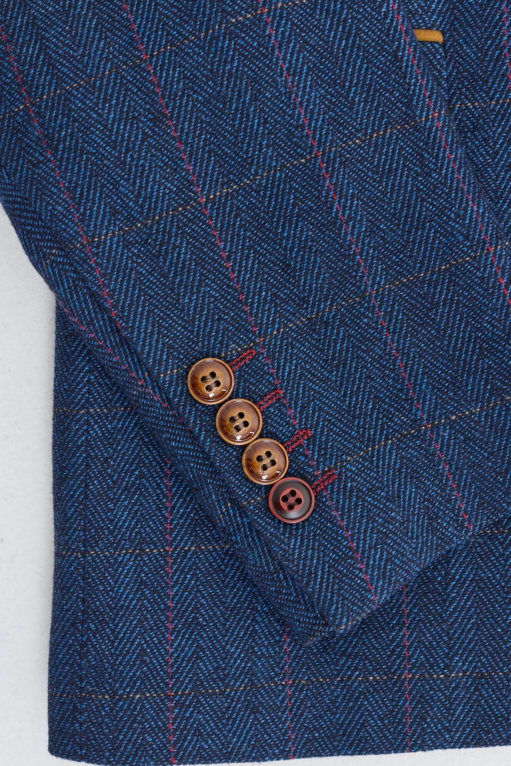 Scott miesten sininen kolmiosainen tweed-ruutupuku
