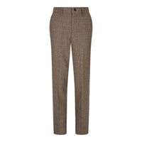 Poikien kolmiosainen ruskea tweed-ruutupuku, vintage retro, mittatilaustyönä tehty istuvuus, 1920-luku