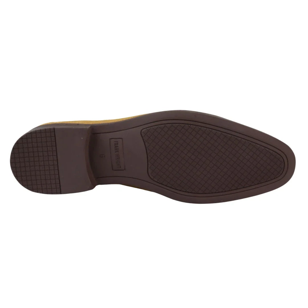 Miesten slip-on-loaferit, ruskeat tupsut, aitoa mokkanahkaa, älykkäät rentoa mekkoa, klassista ajoa