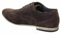 Patron 238 miesten mokkanahkaiset brogue-kengät, tyylikkäät rentoa punaruskeaa laivastonsinistä nauhakenkiä, retro