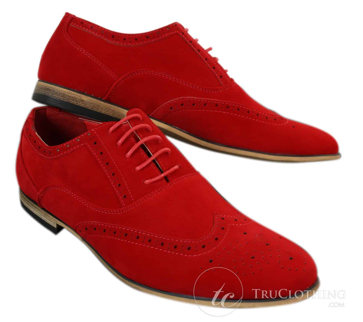 Patron 238 miesten mokkanahkaiset brogue-kengät, tyylikkäät rentoa punaruskeaa laivastonsinistä nauhakenkiä, retro