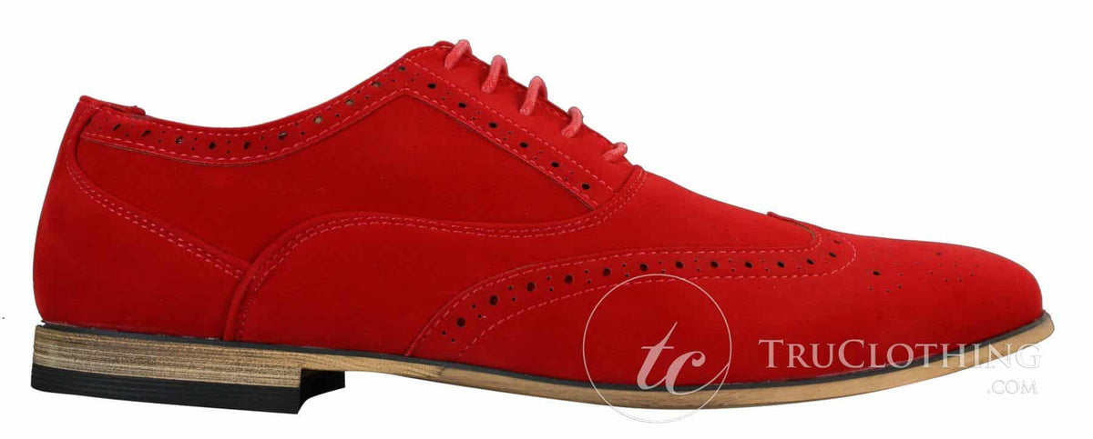 Patron 238 miesten mokkanahkaiset brogue-kengät, tyylikkäät rentoa punaruskeaa laivastonsinistä nauhakenkiä, retro