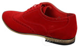 Patron 238 miesten mokkanahkaiset brogue-kengät, tyylikkäät rentoa punaruskeaa laivastonsinistä nauhakenkiä, retro