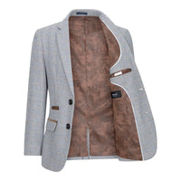 Poikien kolmiosainen puku kermanvärinen beige tweed-ruutukuvio, vintage retro, mittatilaustyönä tehty istuvuus, 1920-luku