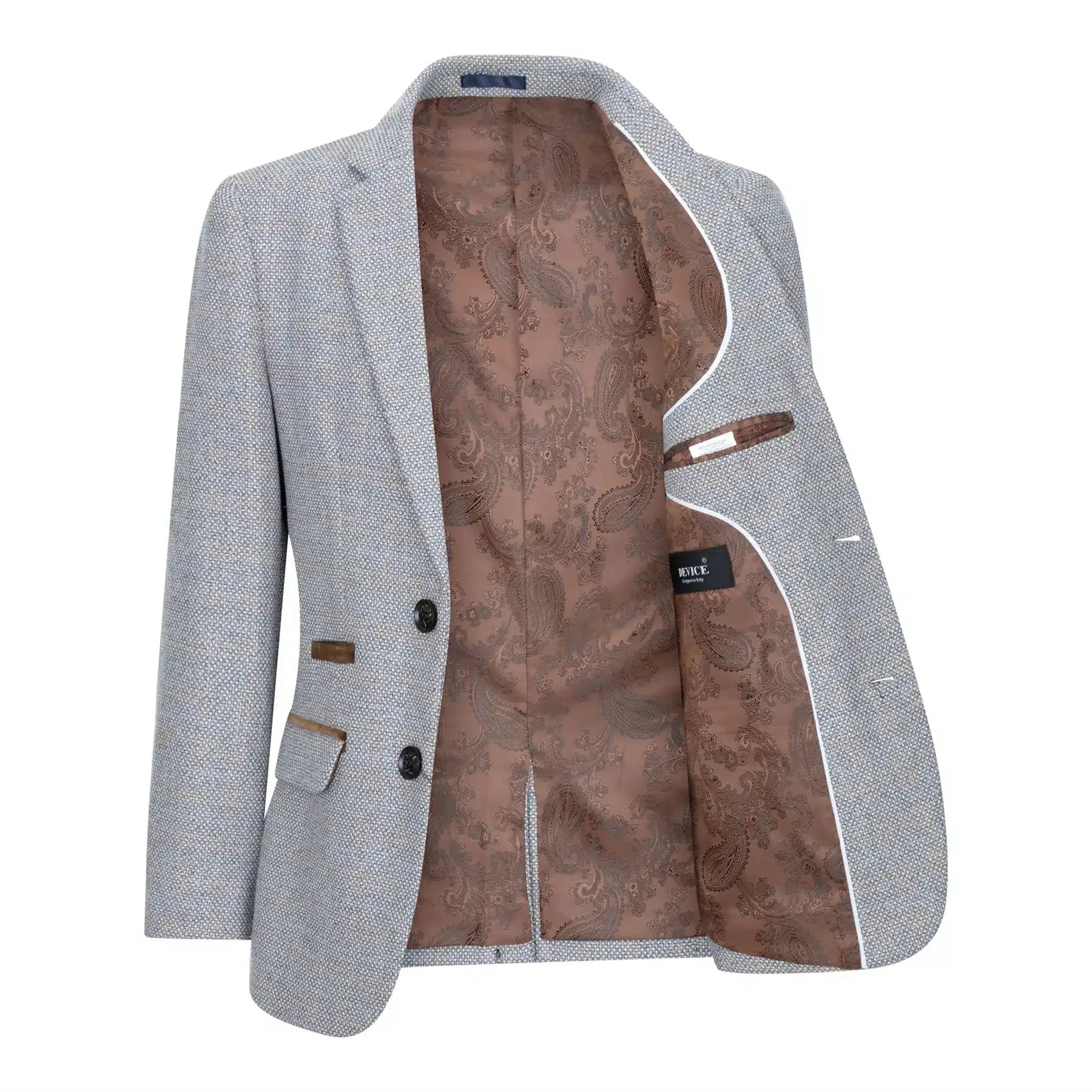 Poikien kolmiosainen puku kermanvärinen beige tweed-ruutukuvio, vintage retro, mittatilaustyönä tehty istuvuus, 1920-luku
