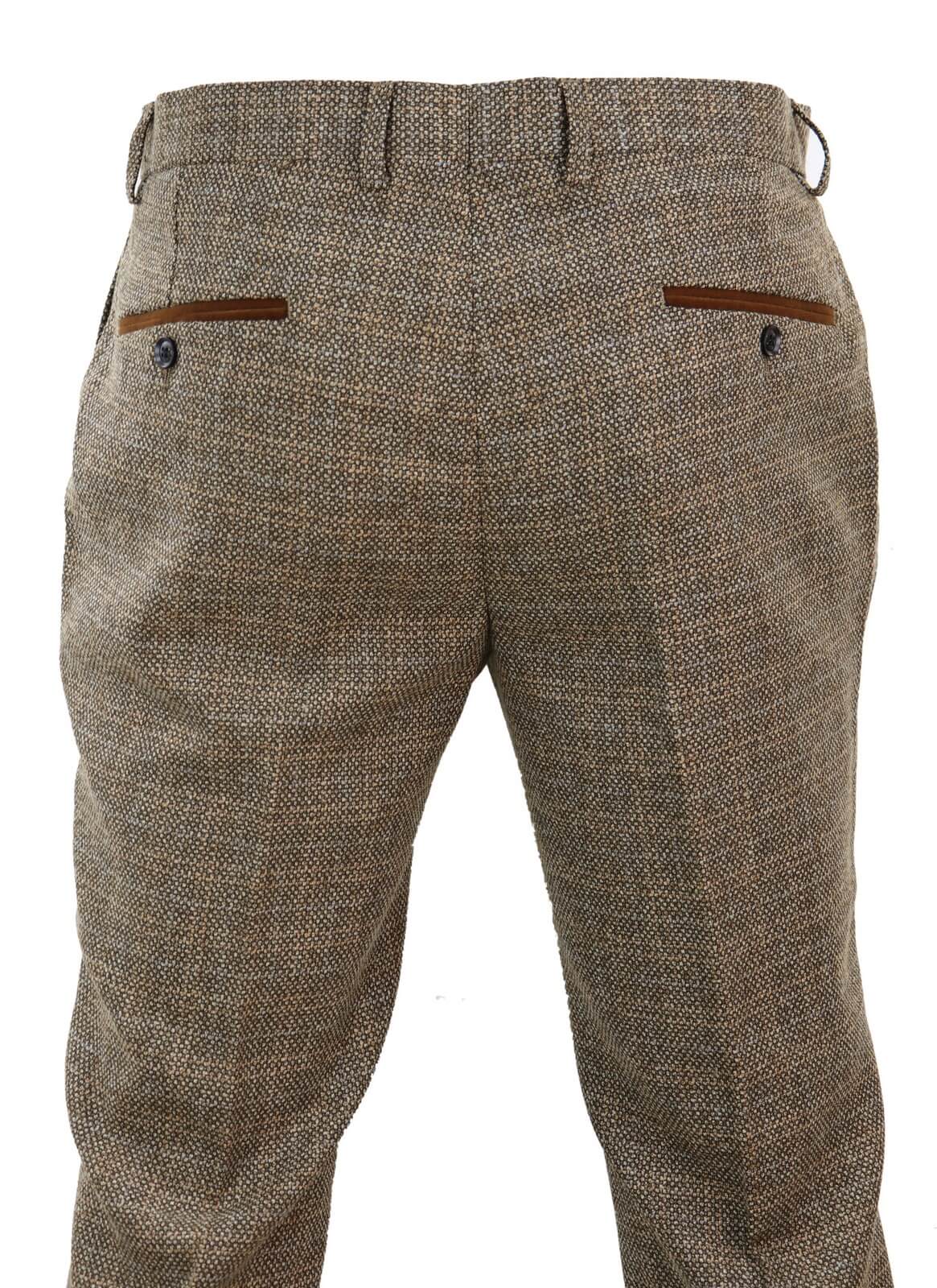 Ralph - Miesten ruskeat tweedhousut