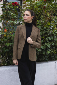 Ralph - Naisten ruskea tweed-bleiseri mittatilaustyönä