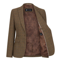 Ralph - Naisten ruskea tweed-bleiseri mittatilaustyönä