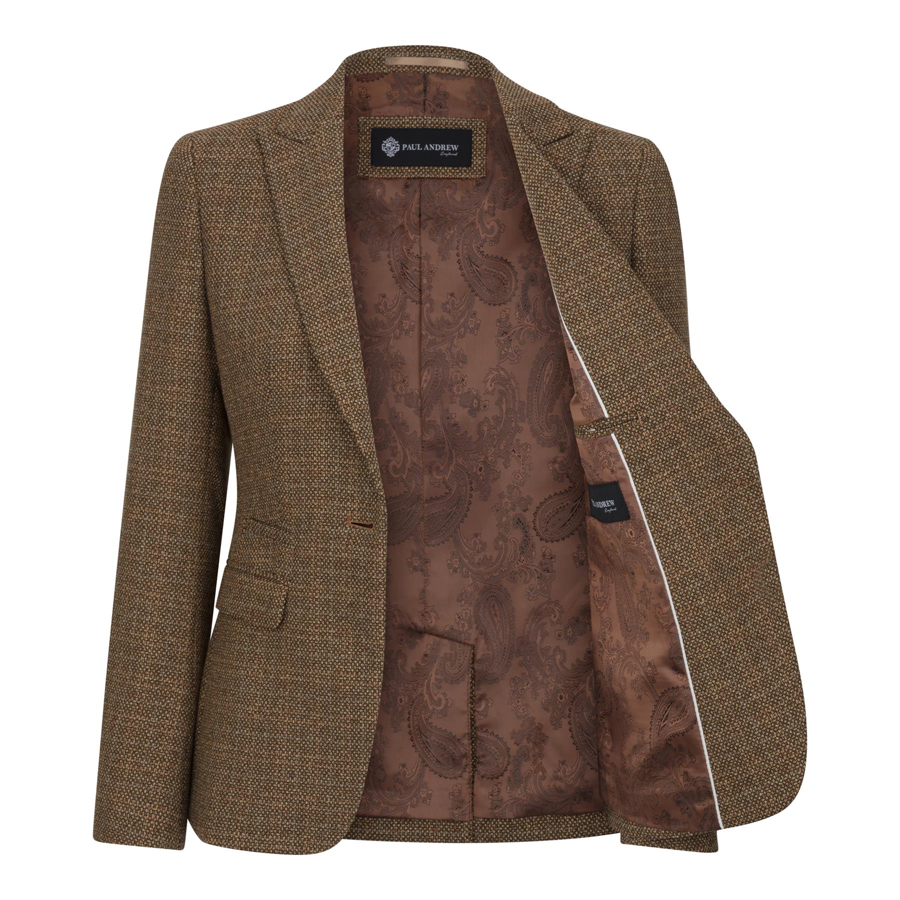 Ralph - Naisten ruskea tweed-bleiseri mittatilaustyönä