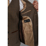 Ralph - Miesten ruskea tweed-bleiseri