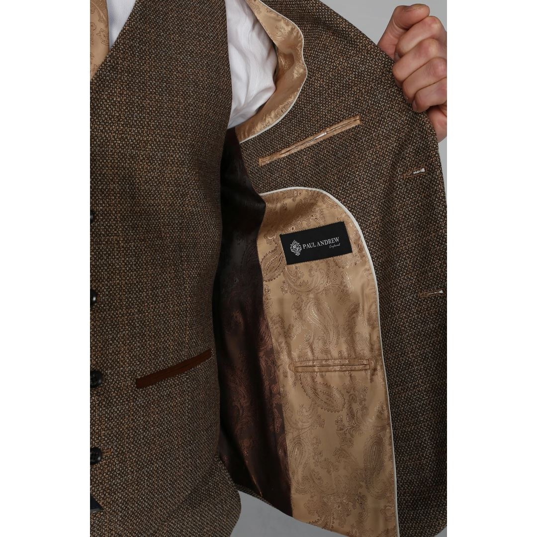Ralph - Miesten ruskea tweed-bleiseri