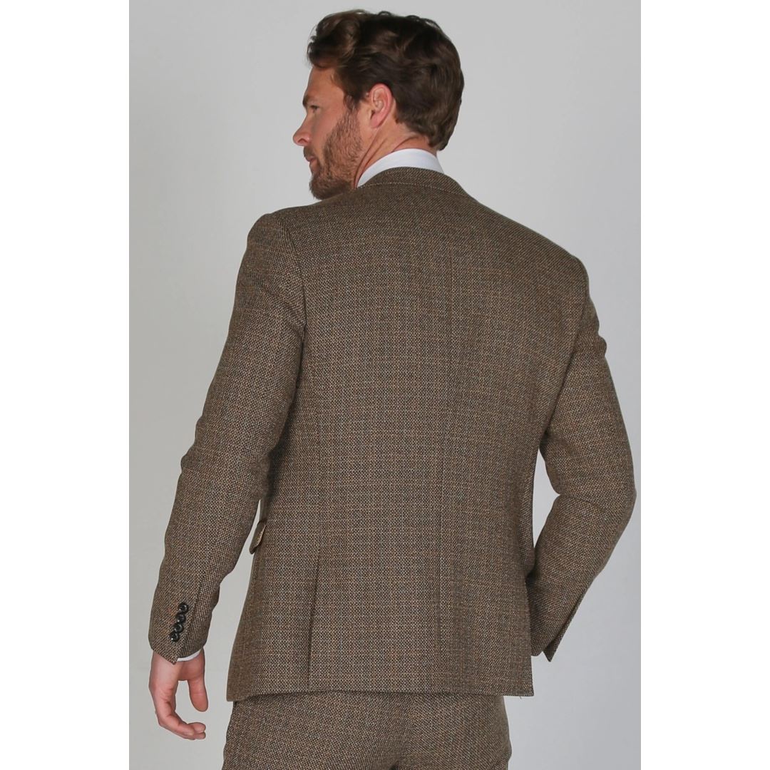 Ralph - Miesten ruskea tweed-bleiseri