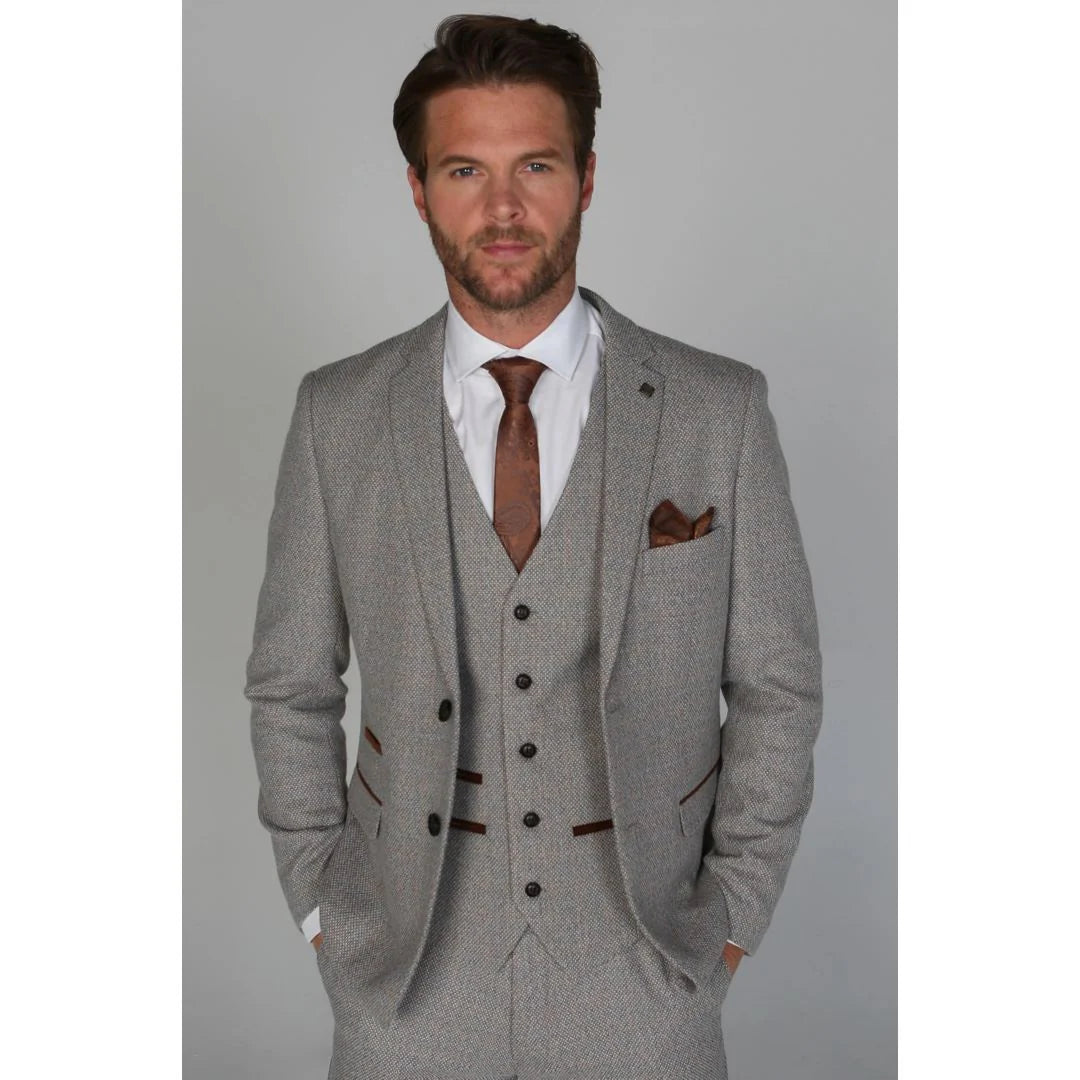 Ralph - Miesten kermanvärinen tweed-bleiseri