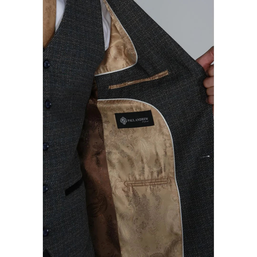 Ralph - Miesten tummansininen tweed-bleiseri