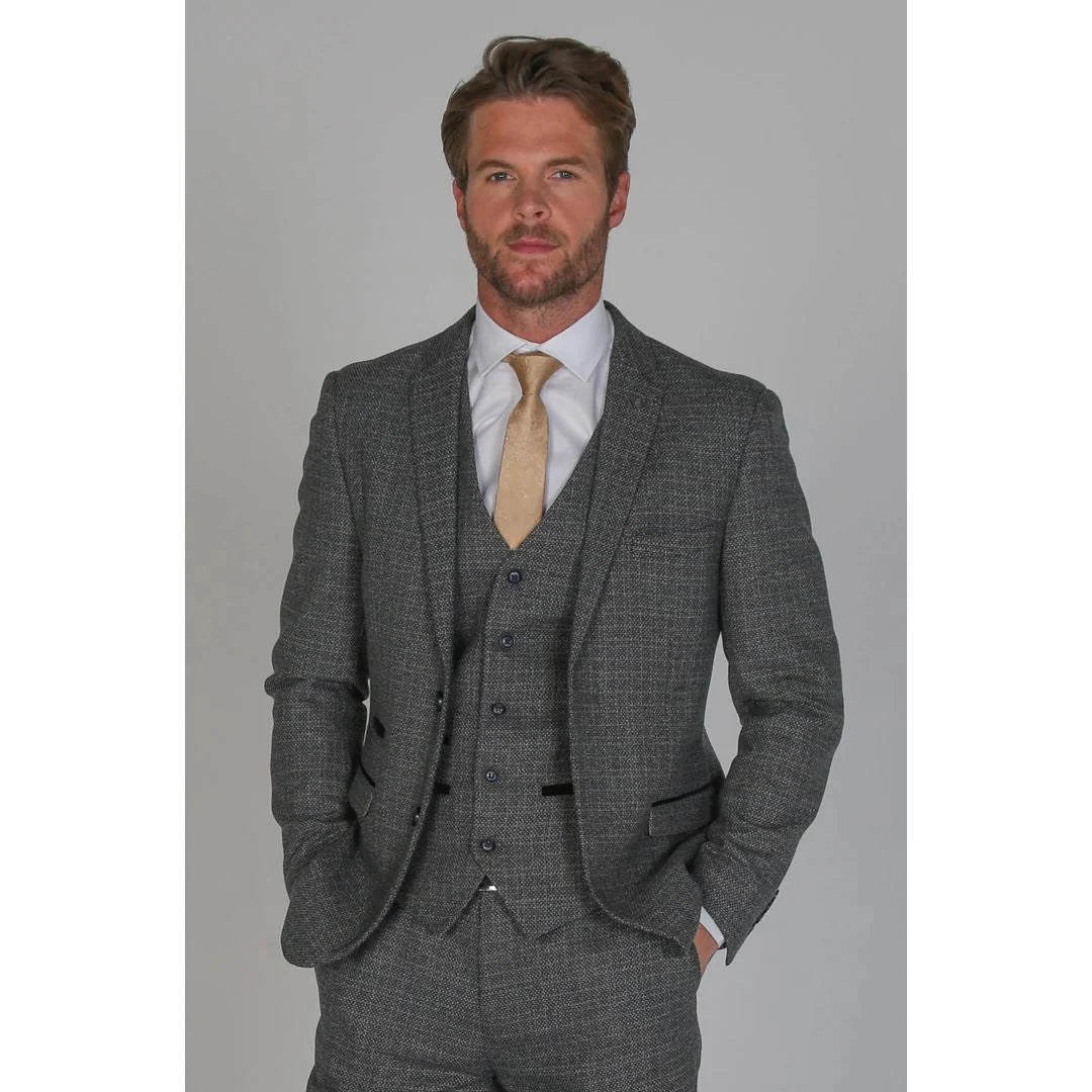 Ralph - Miesten tummansininen tweed-bleiseri