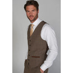 Ralph - Miesten ruskea tweed-liivi