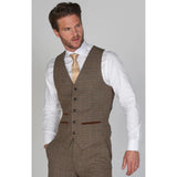 Ralph - Miesten ruskea tweed-liivi