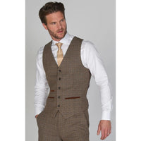 Ralph - Miesten ruskea tweed-liivi