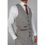 Ralph - Miesten kermanvärinen tweed-liivi