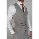 Ralph - Miesten kermanvärinen tweed-liivi