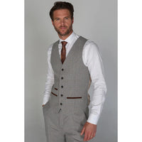 Ralph - Miesten kermanvärinen tweed-liivi