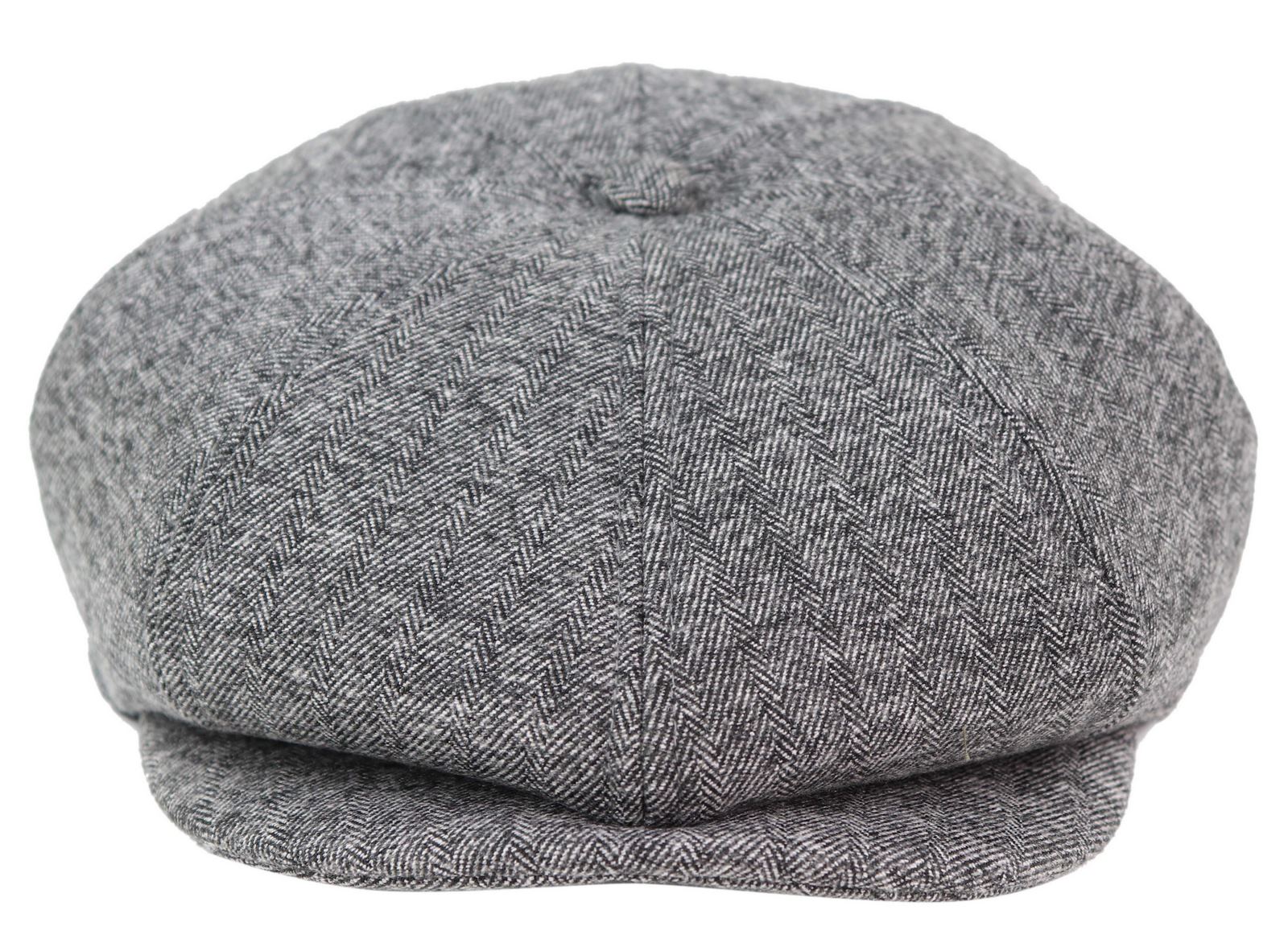 Miesten harmaa tweed-hattu, kahdeksan paneelia, Peaky Blinders -pipo - Marc Darcy Rayford