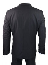 Musta raidallinen kolmiosainen puku - RC20-02