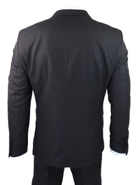 Musta raidallinen kolmiosainen puku - RC20-02