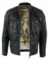 Aitoa nahkaa, pesty biker-Airforce-takki, kulunut, rento istuvuus, retro-vintage-tyyli miehille