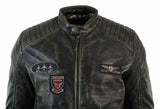 Aitoa nahkaa, pesty biker-Airforce-takki, kulunut, rento istuvuus, retro-vintage-tyyli miehille