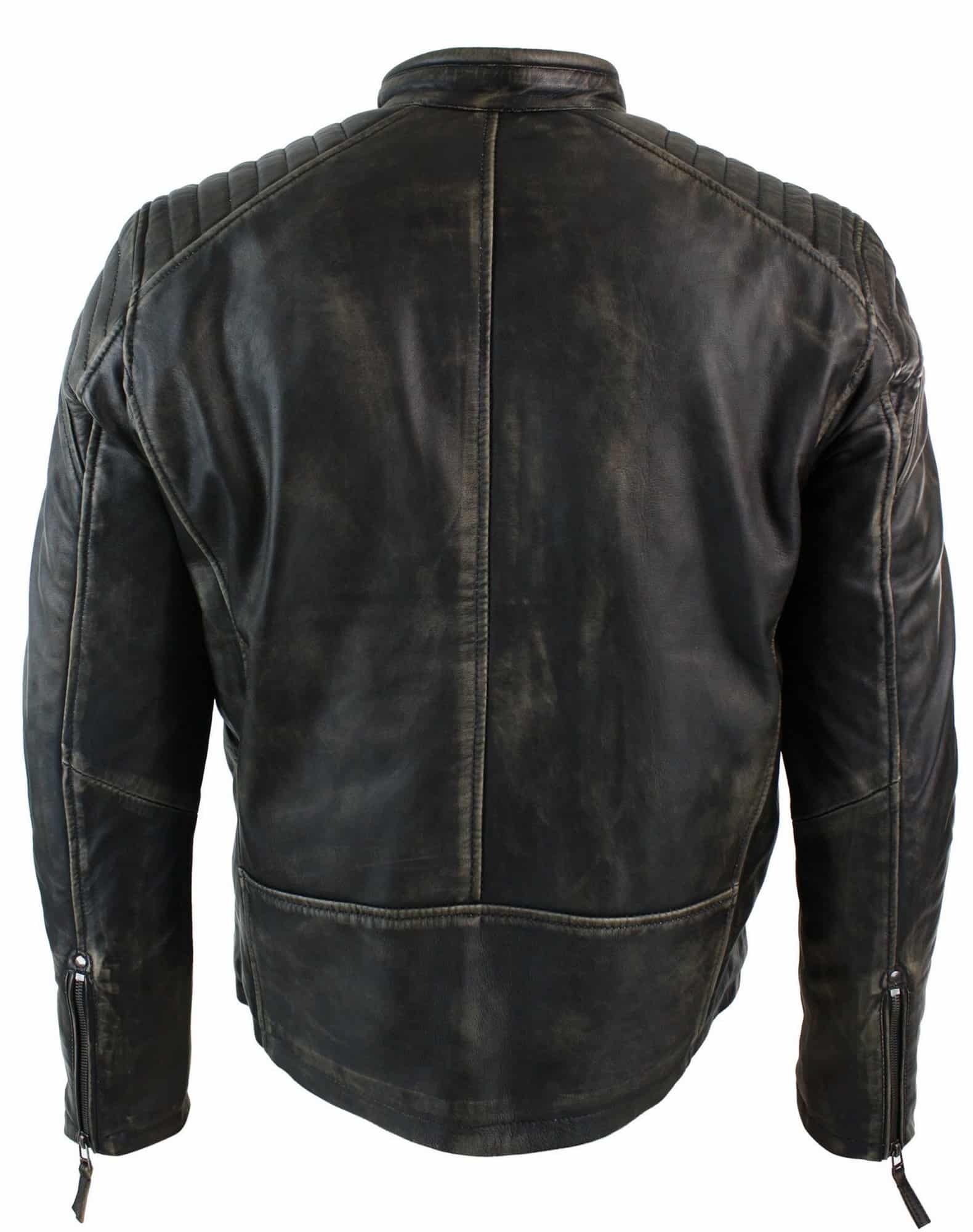 Aitoa nahkaa, pesty biker-Airforce-takki, kulunut, rento istuvuus, retro-vintage-tyyli miehille