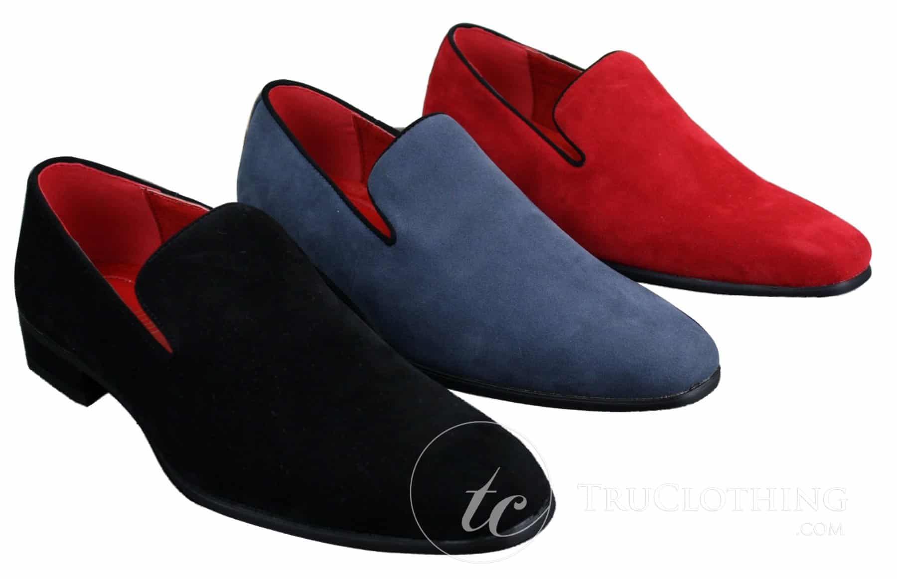 Miesten slip-on-mokkanahkaiset ajokengät, nahkaiset, älykkäät, rentoa pitoa, punaiset, siniset ja mustat