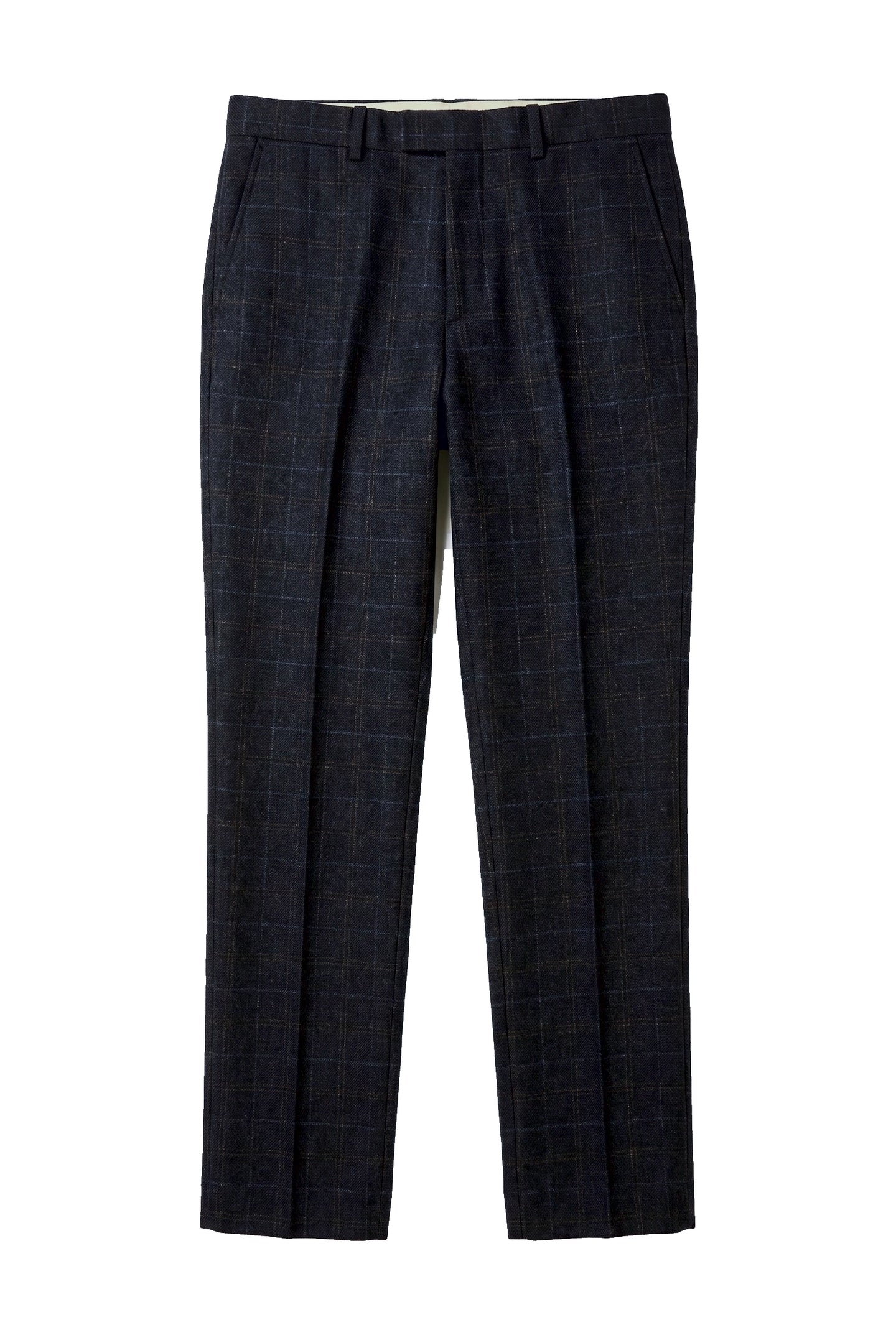Ryan - Miesten tummansiniset tweed-ruutuhousut