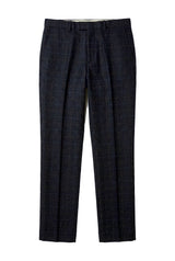 Ryan - Miesten tummansiniset tweed-ruutuhousut